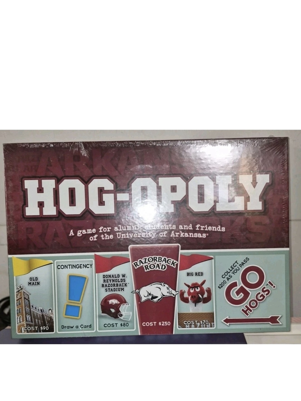 University of Arkansas Hog-Opoly Board Game - Crimson
